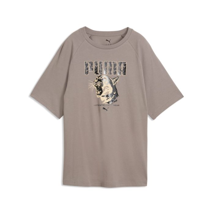 Puma GRAPHICS ANIMAL RELAXED TEE, ženska majica, siva