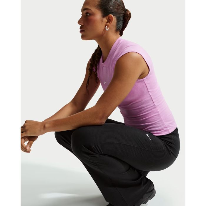 Nike W NSW CHILL KNIT RIB PANT, ženski donji dio trenerke, crna