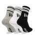 New Era RETRO STRIPE CREW NE, čarape za fitnes, crna