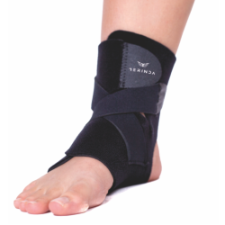 Terinda ANKLE ADJUSTABLE STABILIZER, štitnik podkolenica za fudbal, crna