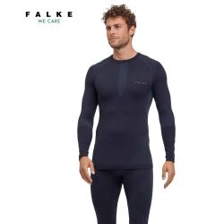 Falke W LONGSLEEVED SHIRT, muška majica donji veš, crna
