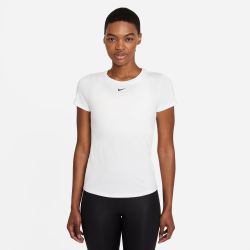 Nike W NK ONE DF SS SLIM TOP, ženska majica za fitnes, bijela
