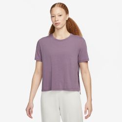 Nike W NY DF S/S TOP, ženska majica za fitnes, ljubičasta