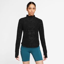 Nike W NK TRAIL DF MIDLAYER, ženska majica dugi rukav za trčanje, crna