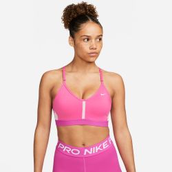 Nike W NK INDY V-NECK BRA, ženski top, roza