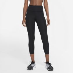 Nike W NK DF FAST CROP, ženske helanke 3/4 za trčanje, crna
