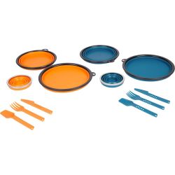 McKinley EATING SET SILICONE 2P, posuda kamp, plava