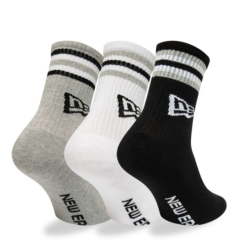 New Era RETRO STRIPE CREW NE, čarape za fitnes, crna