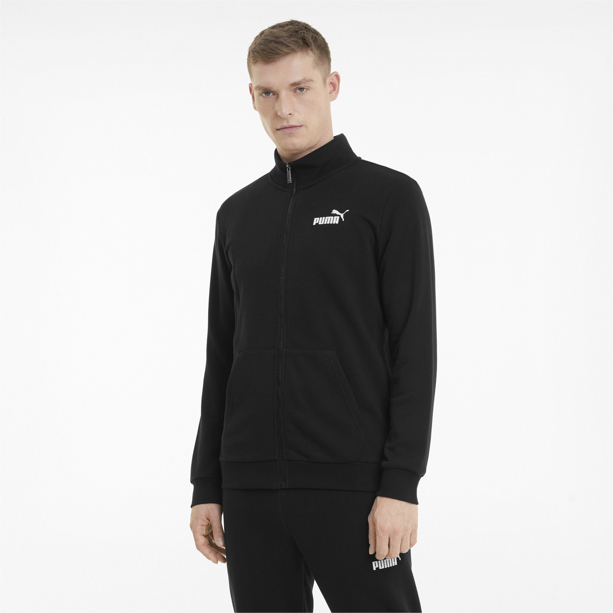 Puma ESS TRACK JACKET TR, muški duks bez kapuljače, crna