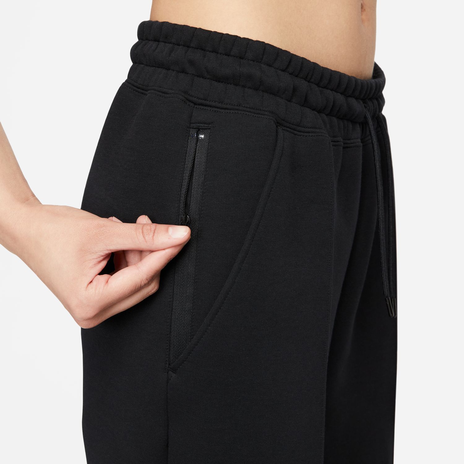 Nike W NSW TCH FLC MR JGGR, ženske pantalone, crna