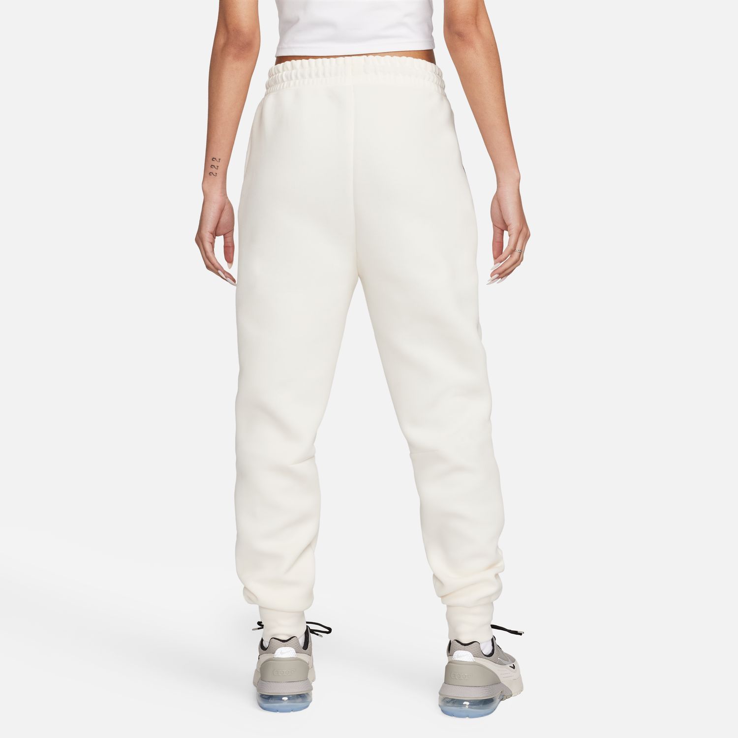 Nike W NSW TCH FLC MR JGGR, ženske pantalone, bijela