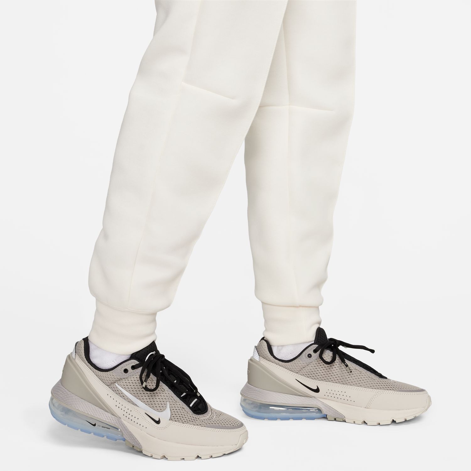 Nike W NSW TCH FLC MR JGGR, ženske pantalone, bijela