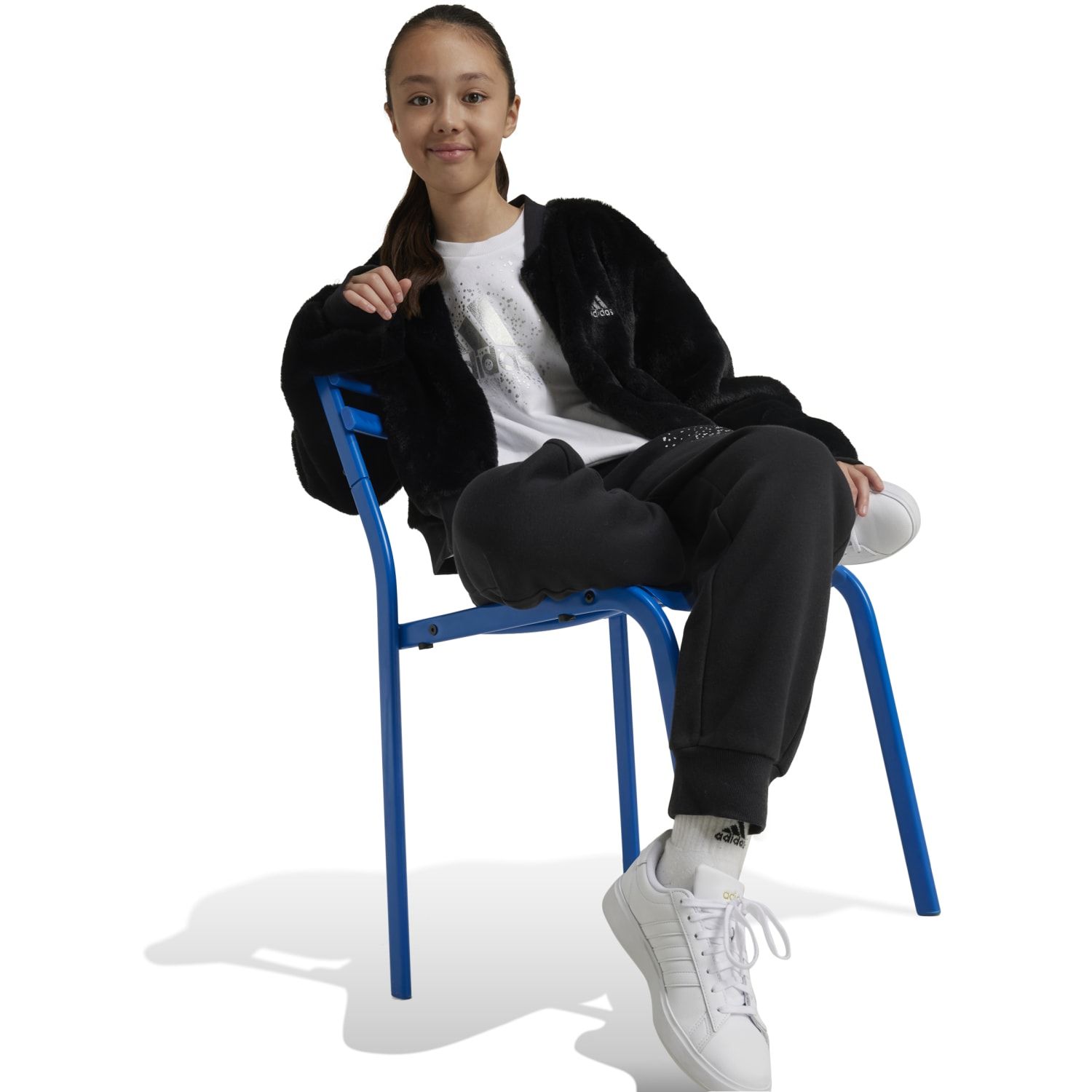 Adidas JG ICE PANT, dječije pantalone, crna