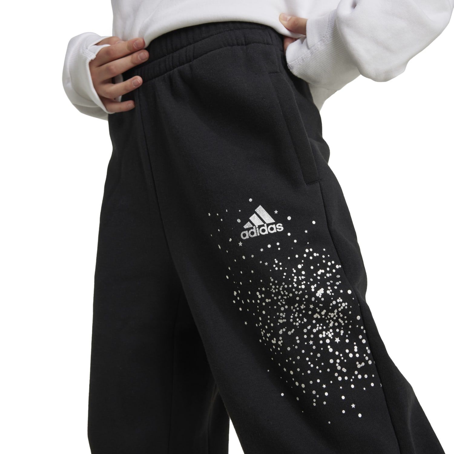 Adidas JG ICE PANT, dječije pantalone, crna