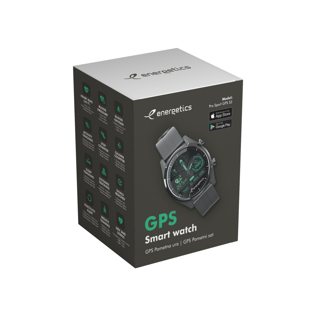 Energetics PRO SPORT GPS S2, sat, crna
