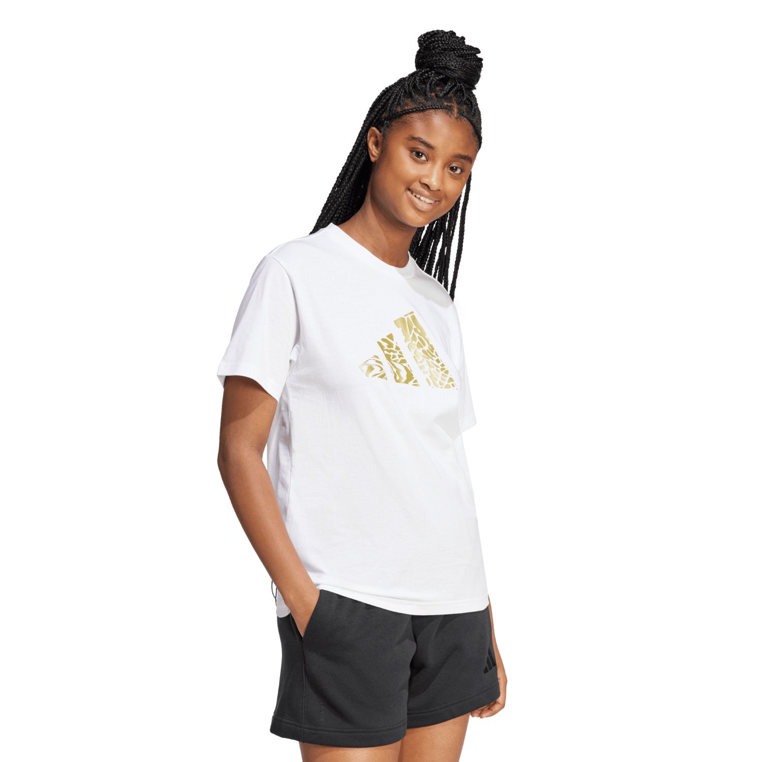 Adidas W T MET TEE, ženska majica, bijela