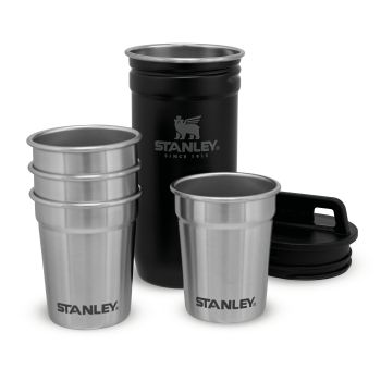 Stanley ADVENTURE NESTING SHOT GLASS SET, alu termos boca kamp, crna