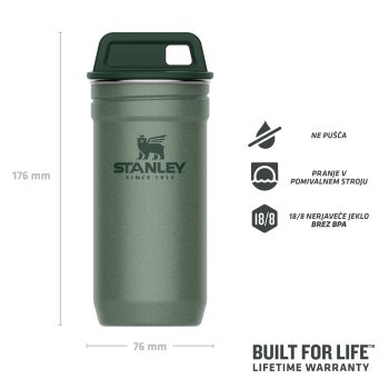 Stanley ADVENTURE NESTING SHOT GLASS SET, alu termos boca kamp, zelena
