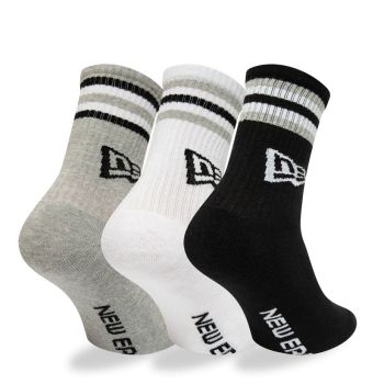 New Era RETRO STRIPE CREW NE, čarape za fitnes, crna