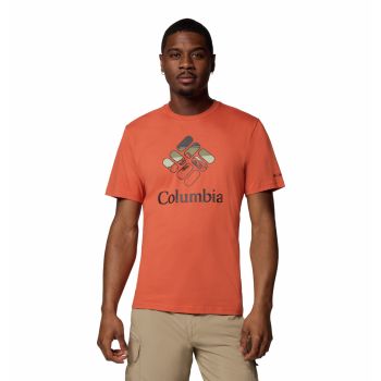 Columbia M RAPID RIDGE GRAPHIC TEE, muška majica za planinarenje, narandžasta