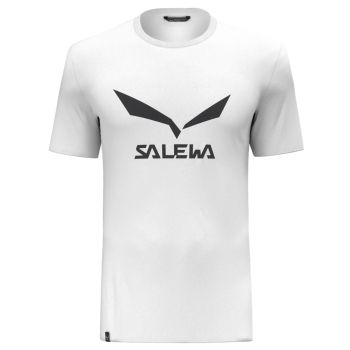 Salewa SOLIDLOGO DRY M T-SHIRT, muška majica za planinarenje, bijela