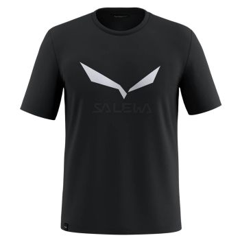 Salewa SOLIDLOGO DRY M T-SHIRT, muška majica za planinarenje, crna