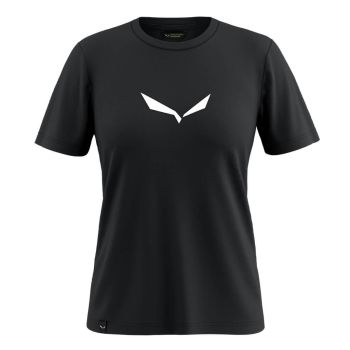 Salewa SOLID DRY W T-SHIRT, ženska majica za planinarenje, crna