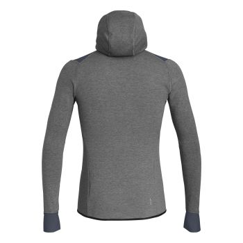 Salewa PUEZ 2 DRY M L/S HOOD FZ TEE, muški duks za planinarenje, siva