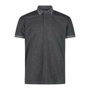 CMP MAN POLO, muška polo majica za planinarenje, crna
