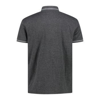 CMP MAN POLO, muška polo majica za planinarenje, crna
