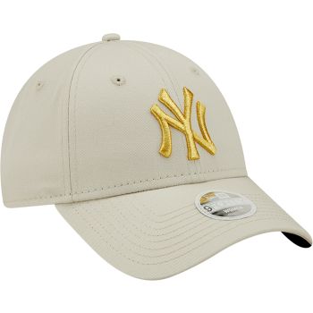 New Era WMNS METALLIC LOGO 9FORTY NEYYAN, ženski kačket, bež