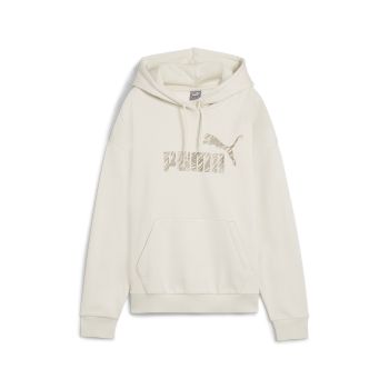 Puma ESS+ ANIMAL HOODIE FL, ženski duks, bijela