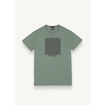 Colmar COTTON T-SHIRT WITH EMBOSSED PRINT, muška majica, zelena