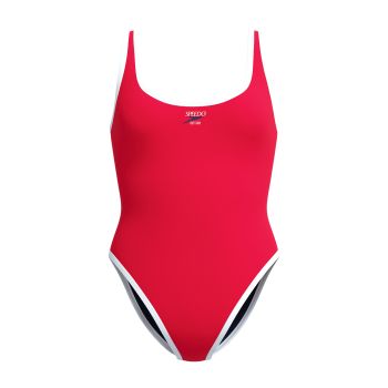 Speedo SOLID SCOOP 1PC AF, ženski kupaći, crvena