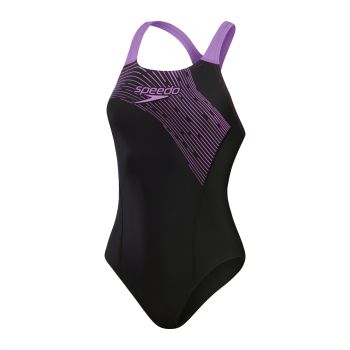 Speedo MEDLEY LOGO MDLT AF, ženski kupaći, crna