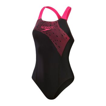 Speedo MEDLEY LOGO MDLT AF, ženski kupaći, crna