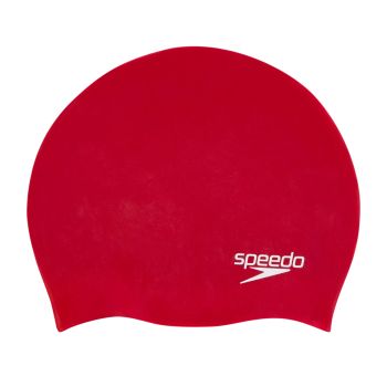 Speedo PLAIN MOULDED SILICONE CAP JU, dječija kapa za plivanje, crvena