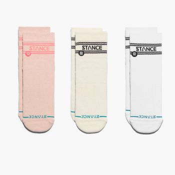 Stance BASIC 3 PACK QTR, ženske čarape, roza