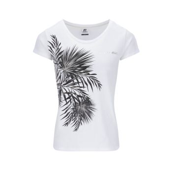 Russell Athletic PARKER S/S CREWNECK GRAPHIC TEE, ženska majica, bijela