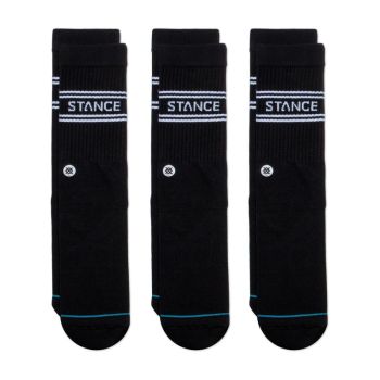 Stance BASIC 3 PACK CREW, čarape, crna