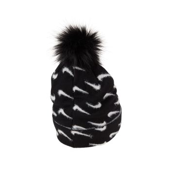 Nike K NK PEAK BEANIE POM, dječija kapa, crna