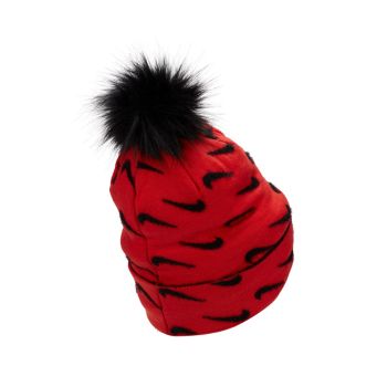 Nike K NK PEAK BEANIE POM, dječija kapa, crvena