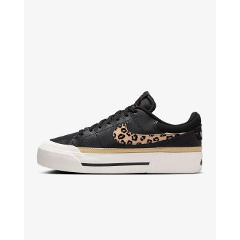 Nike WMNS COURT LEGACY LIFT GFX, ženske patike za slobodno vrijeme, crna