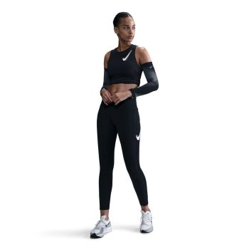 Nike W NK FAST DF MR 7/8 TGT SW, ženske 7/8 pantalone, crna