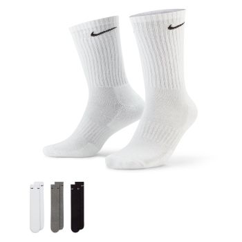 Nike U NK EVERYDAY CUSH CREW 3PR, čarape za fitnes, bijela