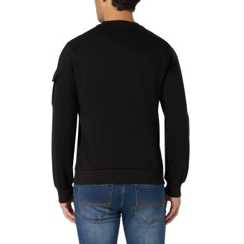 Boxeur ROUNDNECK WITH PRINT AND PATCH, muški duks, crna