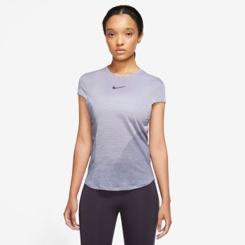 Nike W NK DF RUN DVN SS TOP, ženska majica za trčanje, ljubičasta