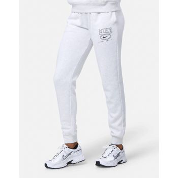 Nike W NSW CLUB FLC MR GFX STD PANT, ženski donji dio trenerke, siva