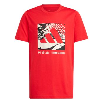 Adidas J CAMO LOGO TEE, dječija majica, crvena