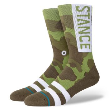 Stance OG CREW, čarape, zelena